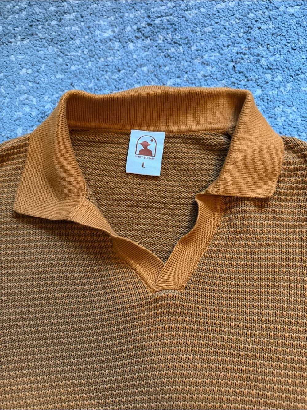 Dandy Del Mar Orange Sweater Sz Large L
